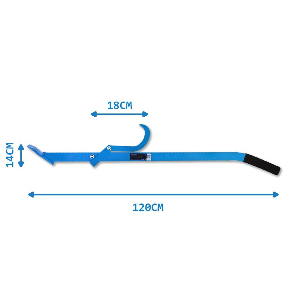 Ruční drapák BITUXX na dřevo hák na otáčení kmenů univerzální modrý 120 cm M19192